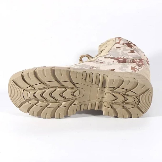 Botas tácticas con cremallera lateral camuflaje digital desierto - Imagen 3
