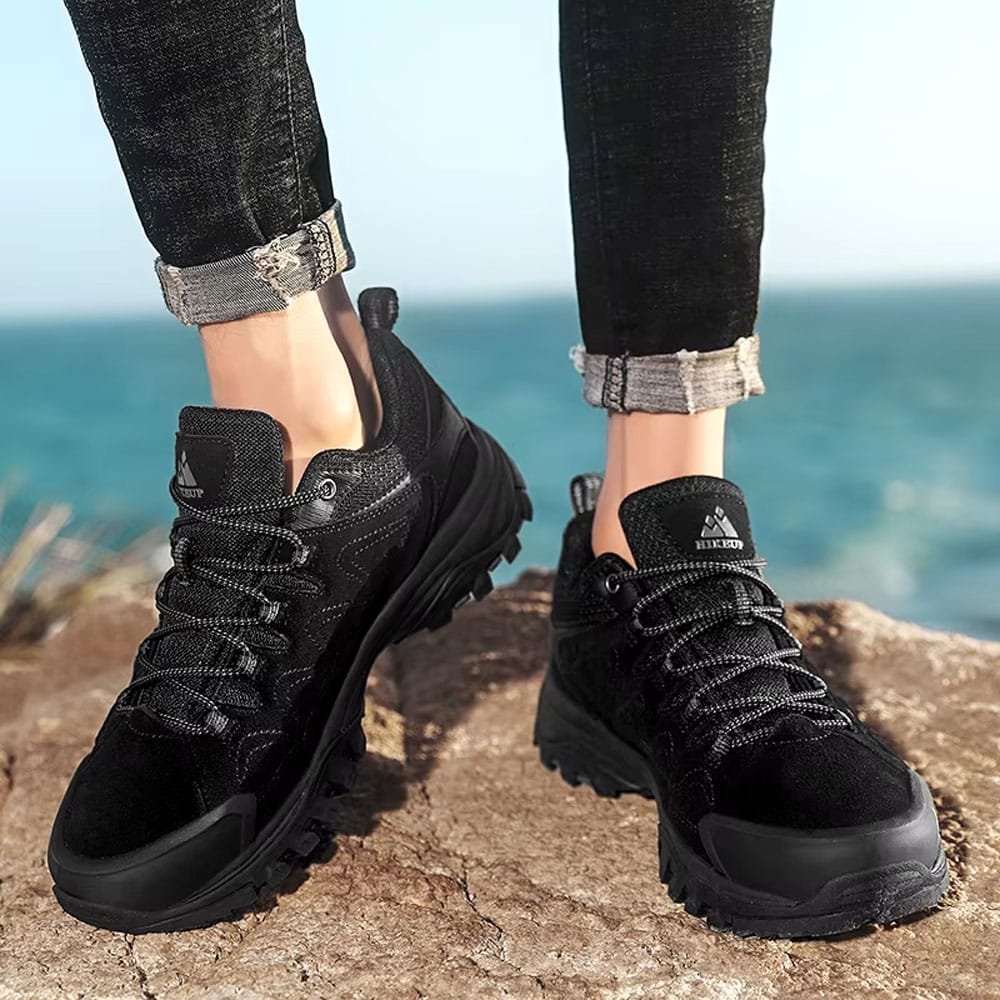 Zapatillas de trail running tácticas Hikeup negras - Imagen 2