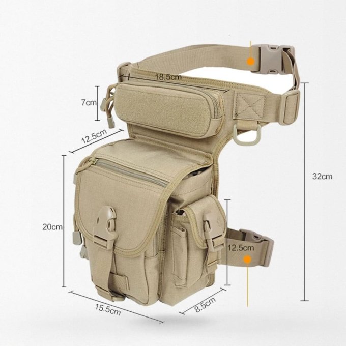 Bolsa táctica de cintura y pierna - Imagen 3