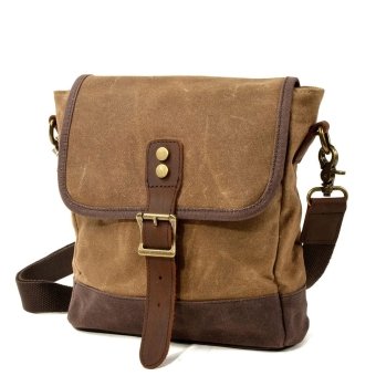 Bolso bandolera militar de piel vintage