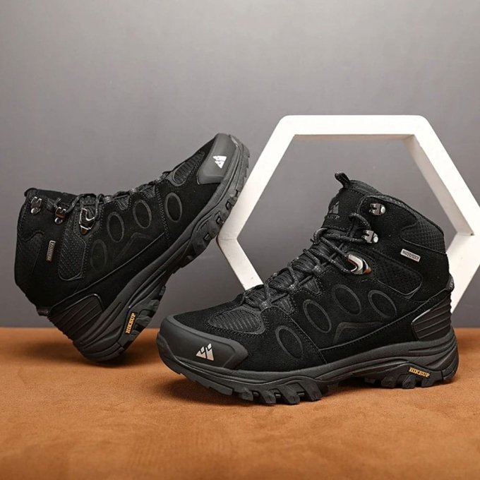 Botas de senderismo impermeables de ante negras - Imagen 5