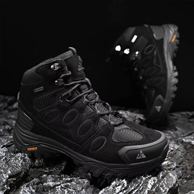 Botas de senderismo impermeables de ante negras - Imagen 2