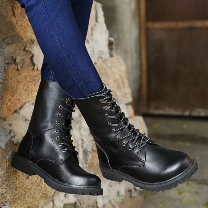 Botas tácticas impermeables de cuero - Imagen 7