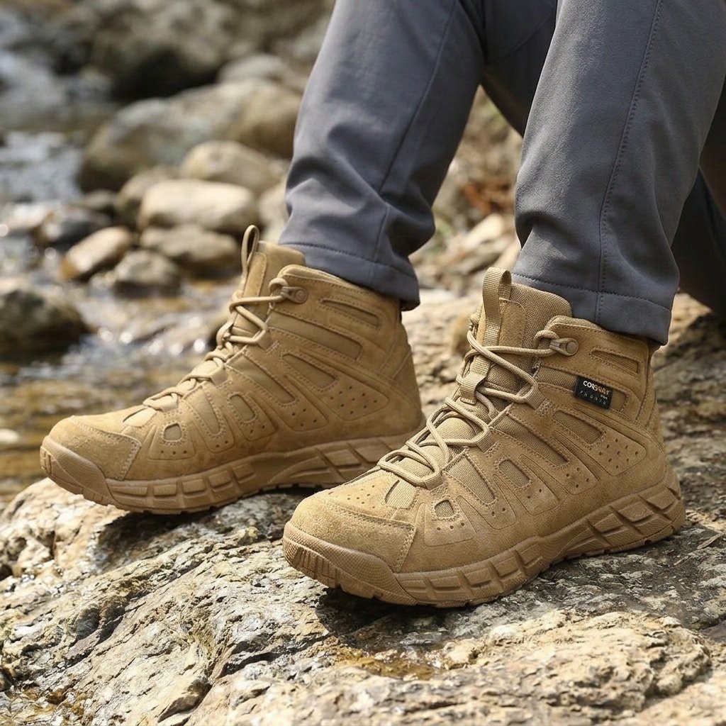 Ankle combat boots Coyote Brown “Kiice”