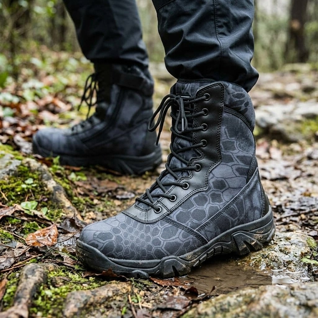 Black Camo combat boots – Kryptek Typhon