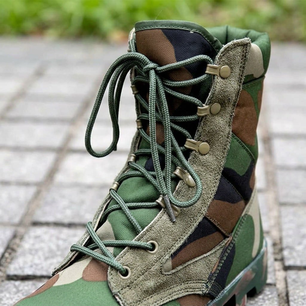 Camouflage combat boots Woodland