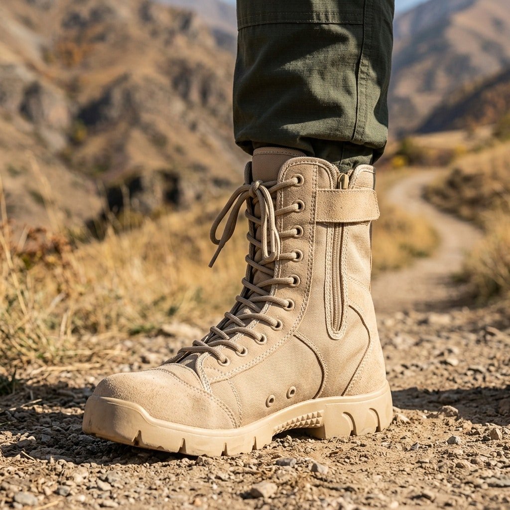 Lightweight running tactical boots Desert Tan