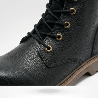 Vintage combat boots black leather