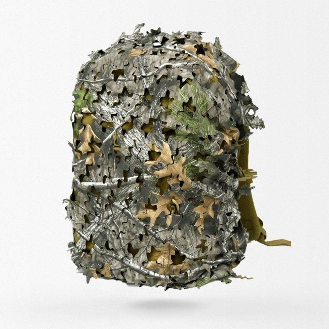 Funda ghillie 3D para mochila – camuflaje de caza - Imagen 2