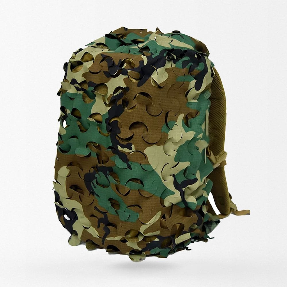 Funda ghillie 3D para mochila camuflaje woodland