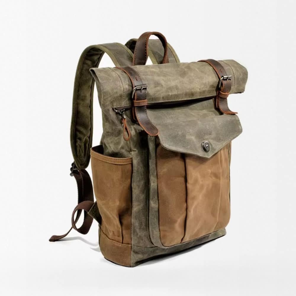 Mochila militar vintage de lona