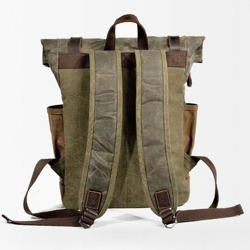 Mochila militar vintage de lona - Imagen 5