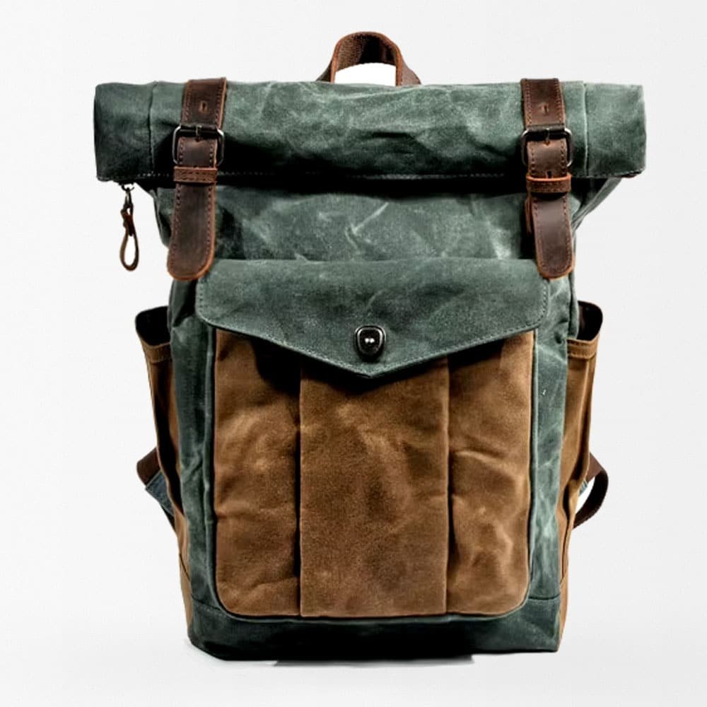 Mochila militar vintage de lona - Imagen 8