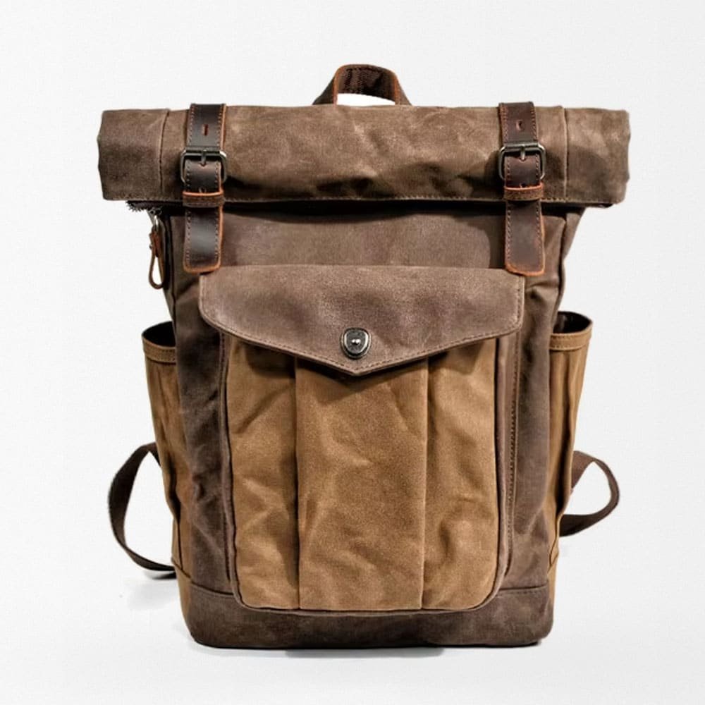 Mochila militar vintage de lona - Imagen 10