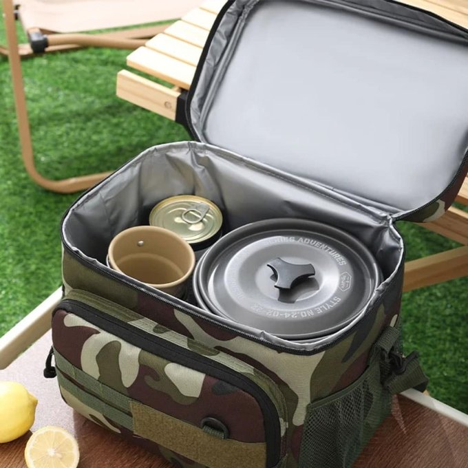 Bolsa térmica táctica camuflaje Woodland - Imagen 6