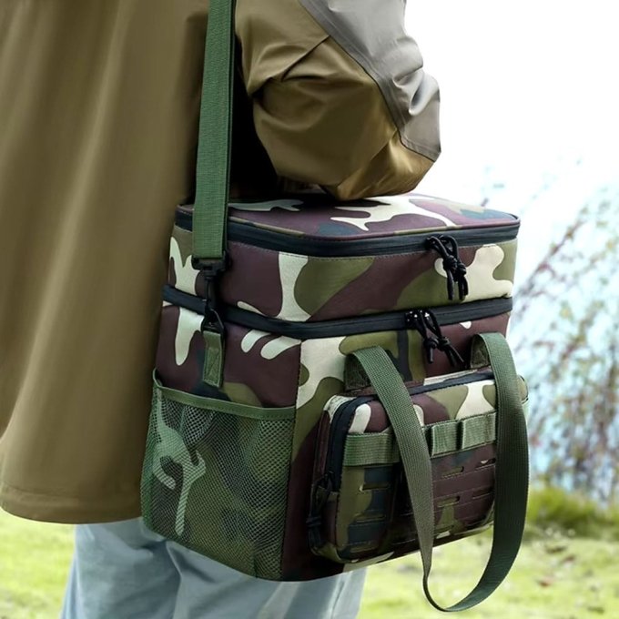 Bolsa térmica táctica camuflaje Woodland - Imagen 5
