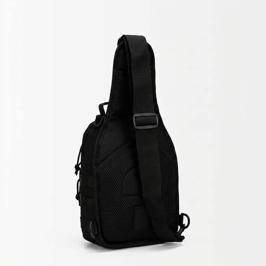 Bolsa táctica de hombro negra - Imagen 2