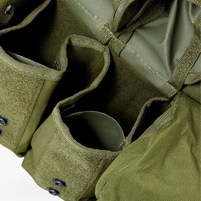 Chest rig para AK de 8 cargadores verde oliva - Imagen 8