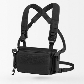 Micro chest rig táctico negro D3CRM