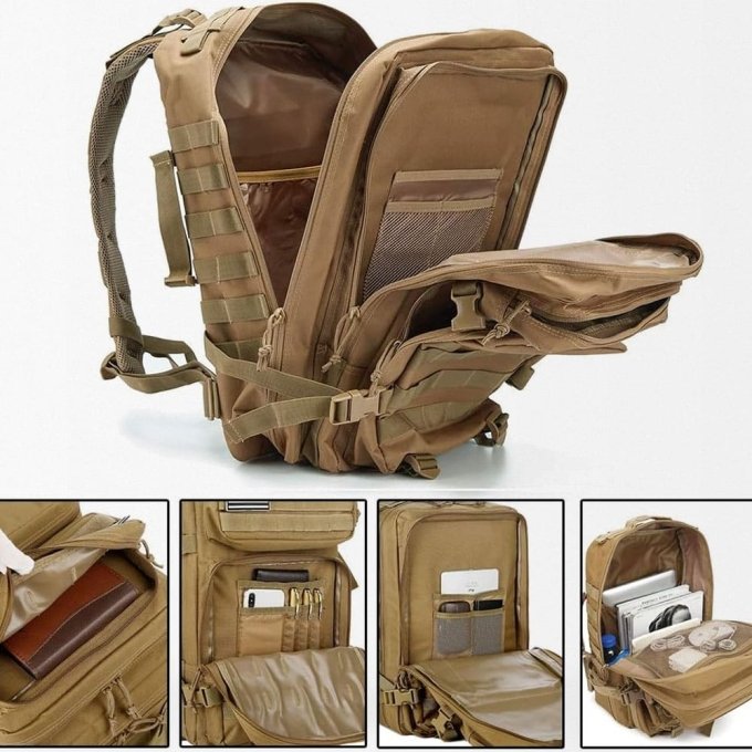 Mochila táctica coyote de 45 L - Imagen 5