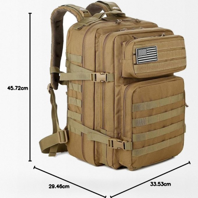 Mochila táctica coyote de 45 L - Imagen 7