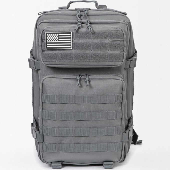 Mochila táctica MOLLE 45 L gris - Imagen 2