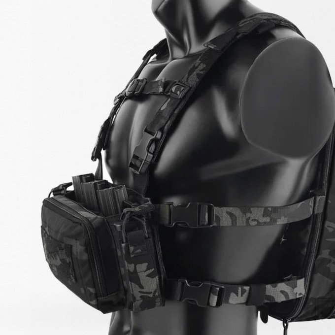 Pechera táctica micro Multicam Black D3CRM - Imagen 2