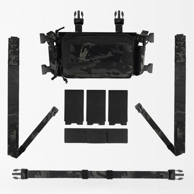 Pechera táctica micro Multicam Black D3CRM - Imagen 6