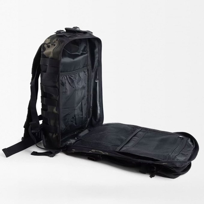 Mochila táctica 45 L camuflaje Multicam negra - Imagen 3