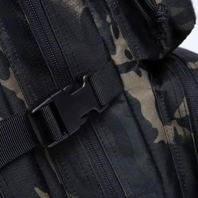 Mochila táctica 45 L camuflaje Multicam negra - Imagen 4