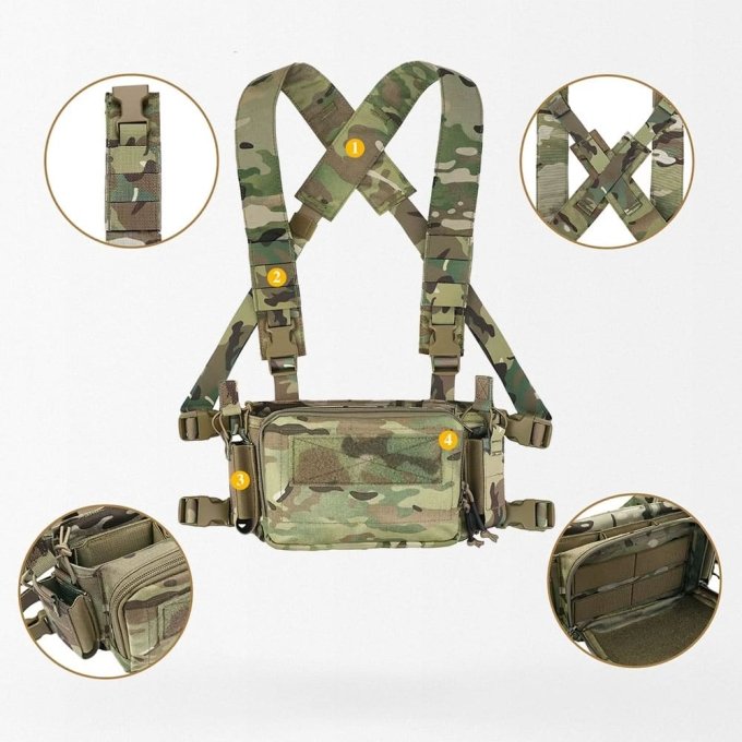 Chaleco de pecho micro Multicam D3CRM - Imagen 5