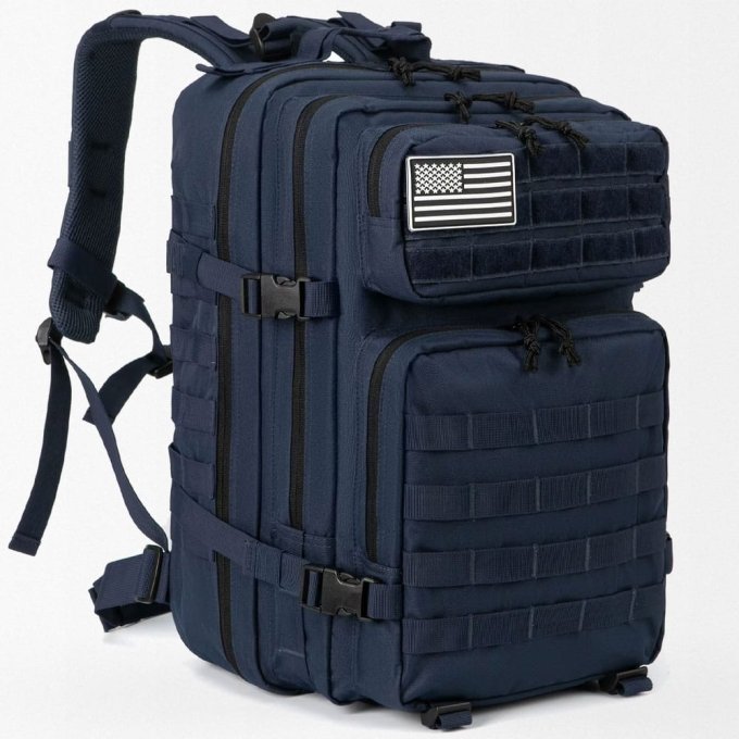 Mochila táctica MOLLE de 45 L azul marino