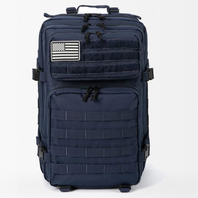 Mochila táctica MOLLE de 45 L azul marino - Imagen 2