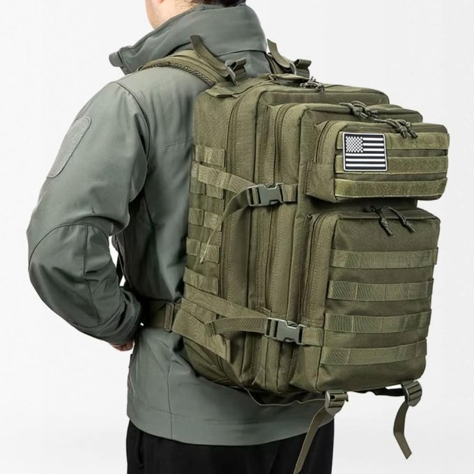 Mochila táctica verde oliva 45 L - Imagen 3