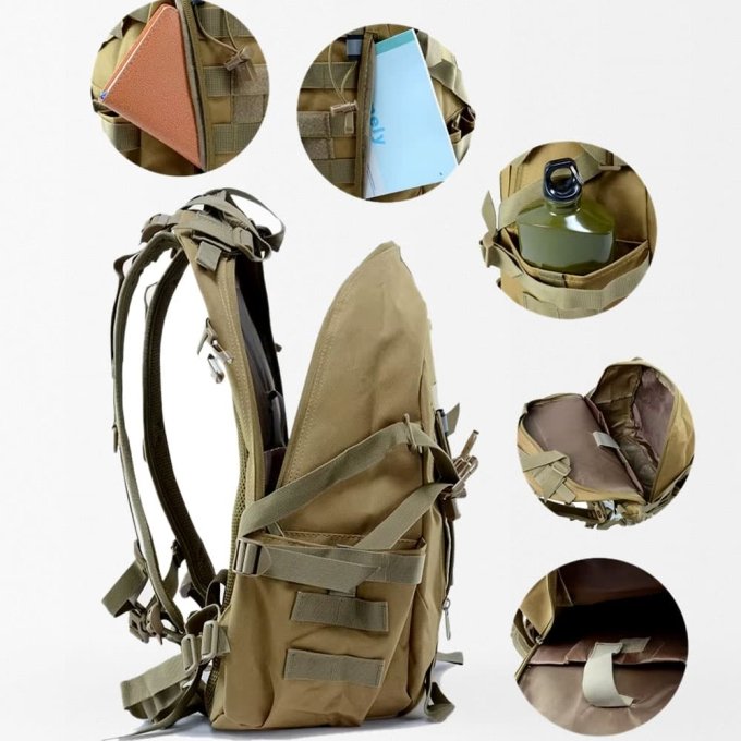 Mochila táctica militar 40 L con tirantes en Y - Imagen 6