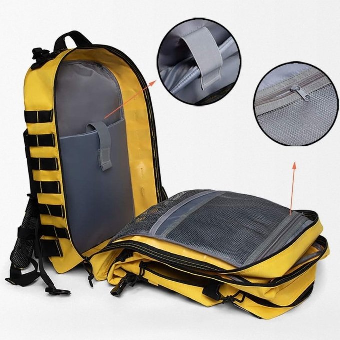 Mochila táctica amarilla 45 L - Imagen 3