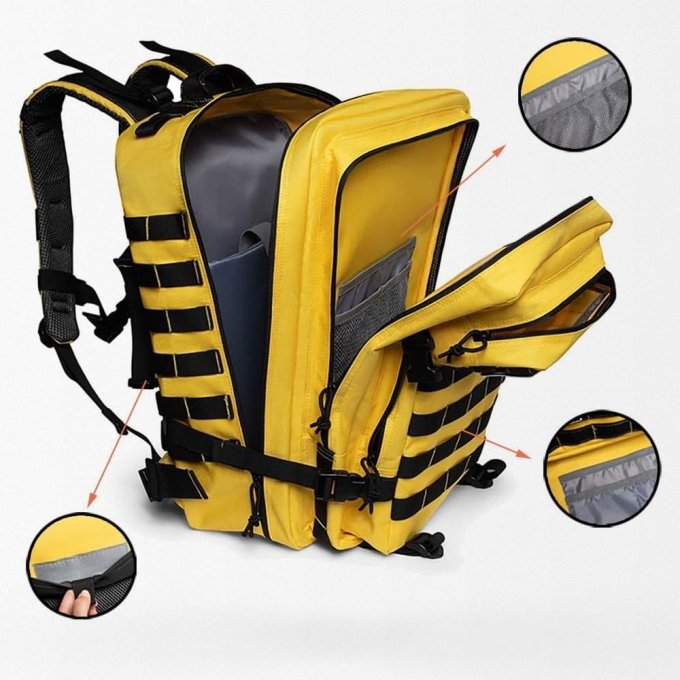 Mochila táctica amarilla 45 L - Imagen 4
