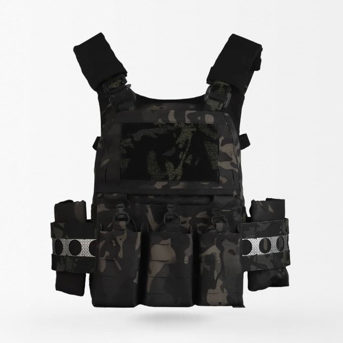 Chaleco portaplacas Ferro Concepts Multicam Negro - Imagen 2