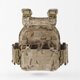 Chaleco portaplacas ligero camuflaje desierto 3 colores