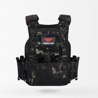Chaleco portaplacas ligero camuflaje negro