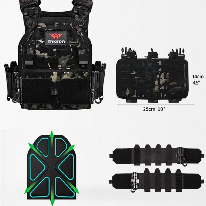 Chaleco portaplacas ligero camuflaje negro - Imagen 4