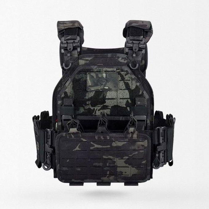 Chaleco portaplacas ligero Multicam Black