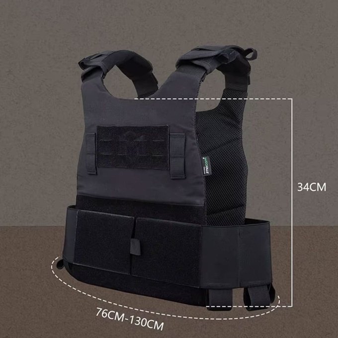 Chaleco portaplacas con cummerbund - Imagen 2