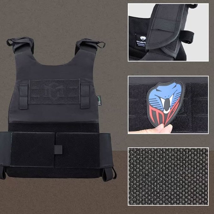 Chaleco portaplacas con cummerbund - Imagen 3