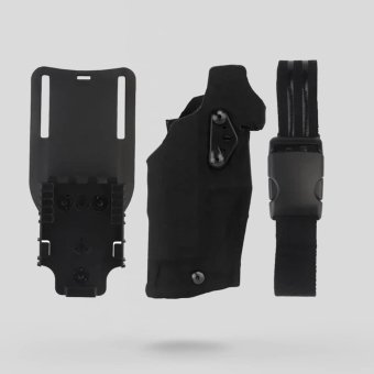 Funda pernera táctica negra para Glock 17