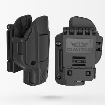 Funda táctica negra para Glock 19 con liberador de dedo