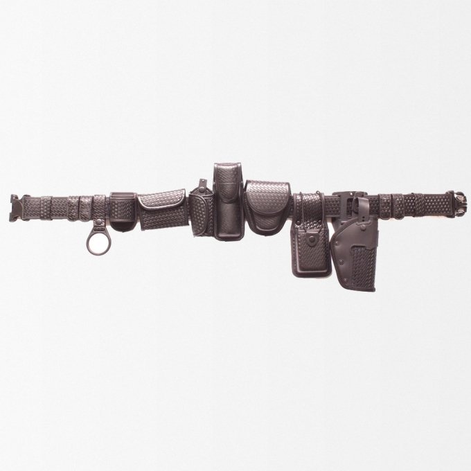 Kit de cinturón táctico policial negro - Imagen 4