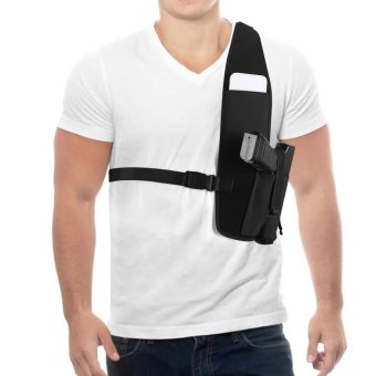 Funda táctica pectoral para pistola con portacargador