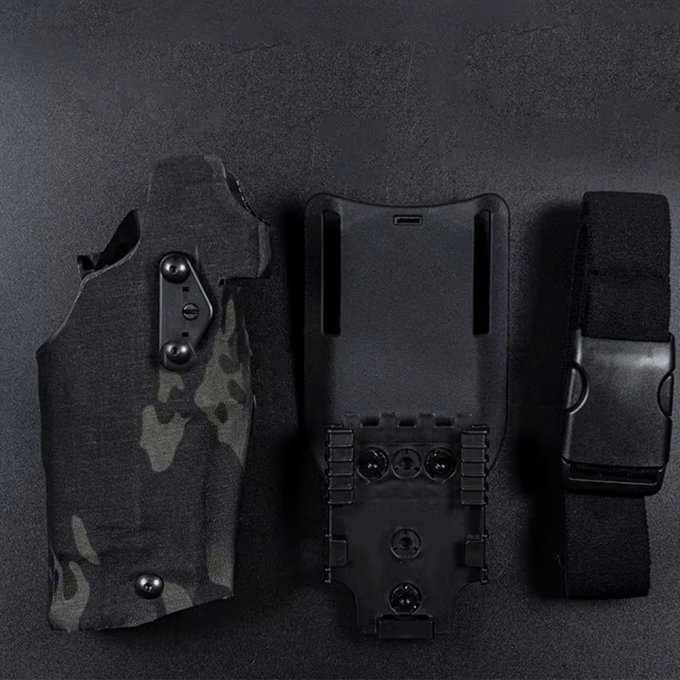 Funda piernera táctica Multicam Black para Glock 17 - Imagen 3
