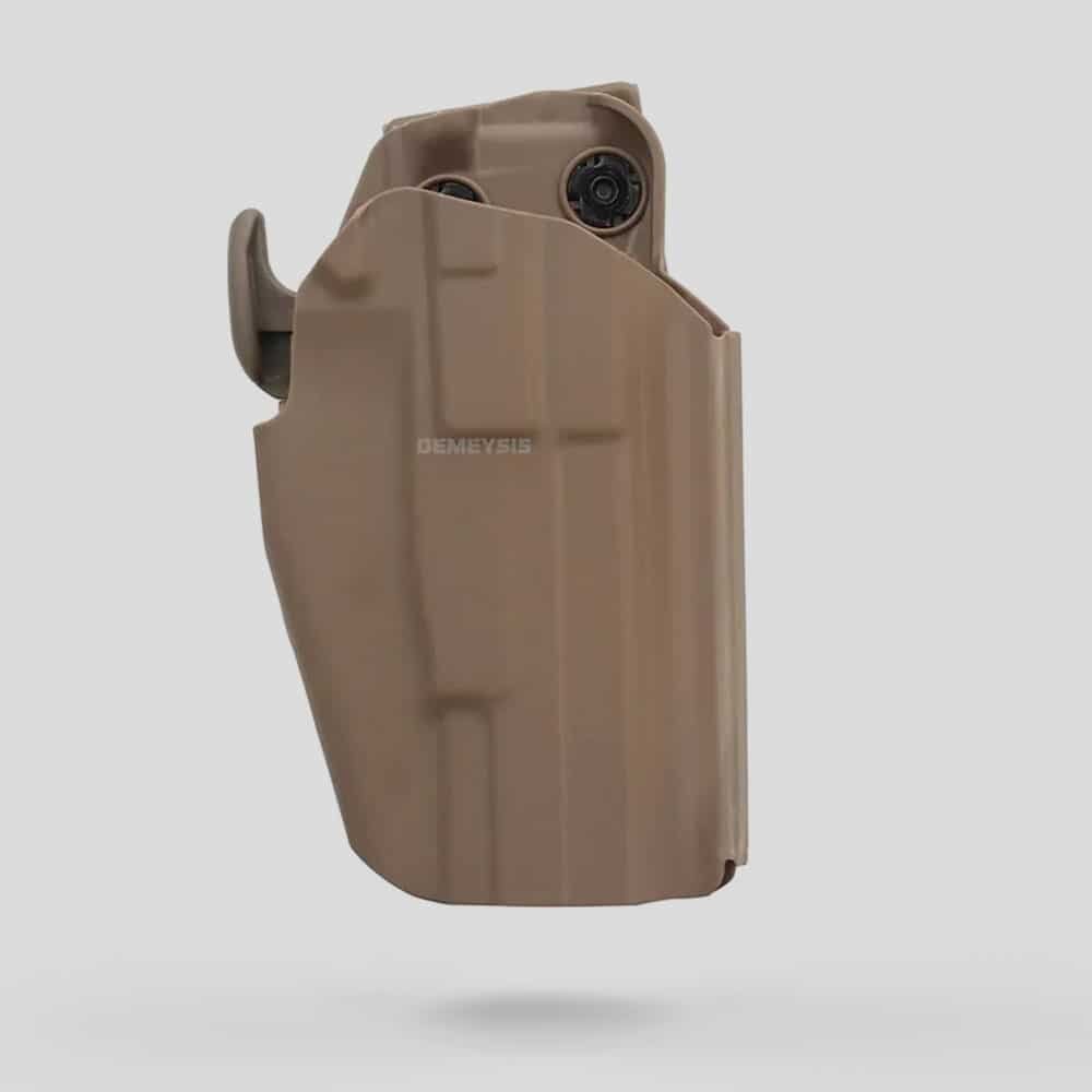 Funda táctica de pistola con liberación rápida para diestros